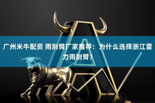 广州米牛配资 雨刮臂厂家推荐：为什么选择浙江雷力雨刮臂？