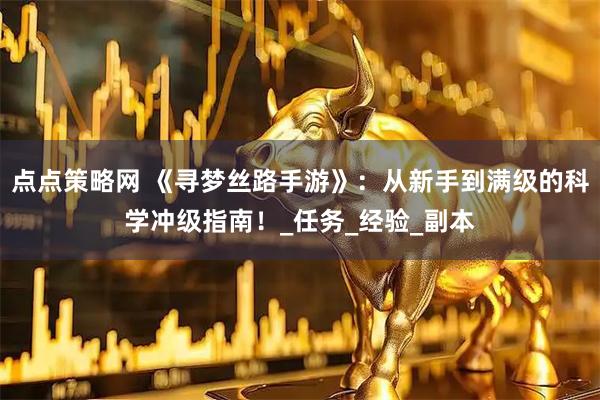 点点策略网 《寻梦丝路手游》：从新手到满级的科学冲级指南！_任务_经验_副本